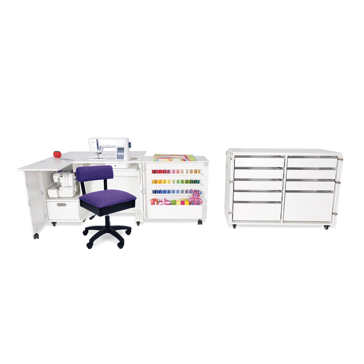 Kangaroo Sewing Furniture Studio Set: Dingo With Wallaby and Hydraulic Chair Bundle